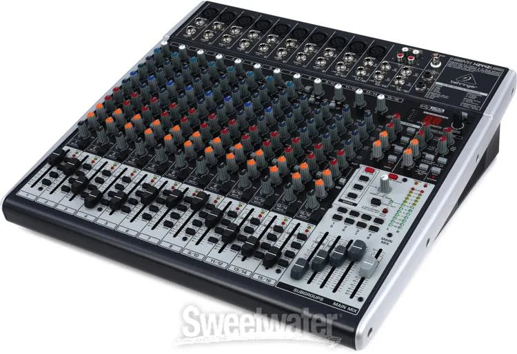 Behringer Xenyx X2442USB Premium 24-Input 4/2-Bus Mixer with XENYX Mic Preamps and Compressors, British EQ, 24-Bit Multi-FX Processor and USB/Audio Interface