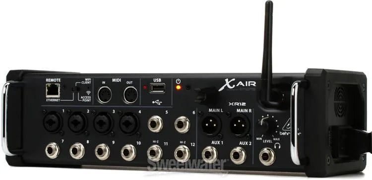 Behringer X Air XR12 12-Input Digital Mixer for iPad/Android Tablets with 4 Programmable Midas Preamps, 8 Line Inputs, Integrated WiFi Module and USB Stereo Recorder
