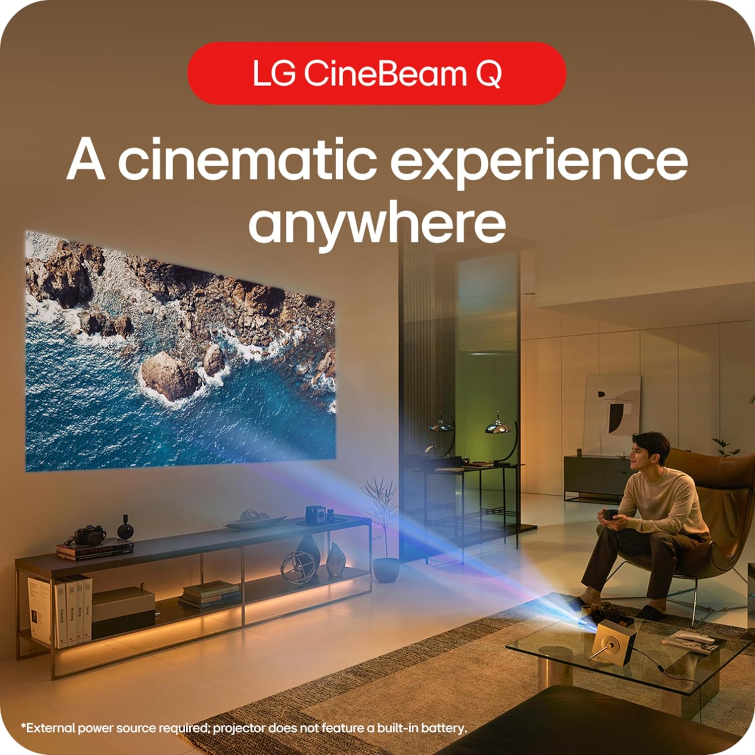 LG CineBeam HU710PB  4K UHD Smart Portable Laser Projector