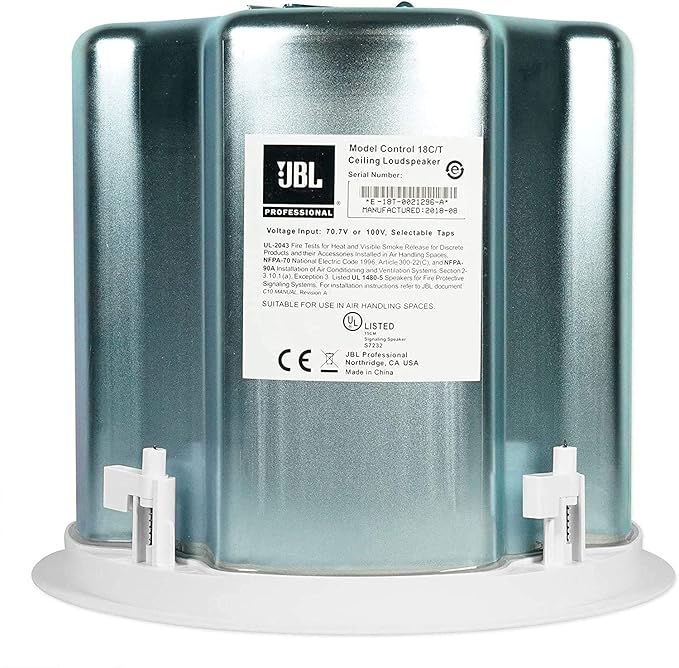 JBL Professional 18C/T 2-Way 180w  Coaxial Ceiling Speaker - Each