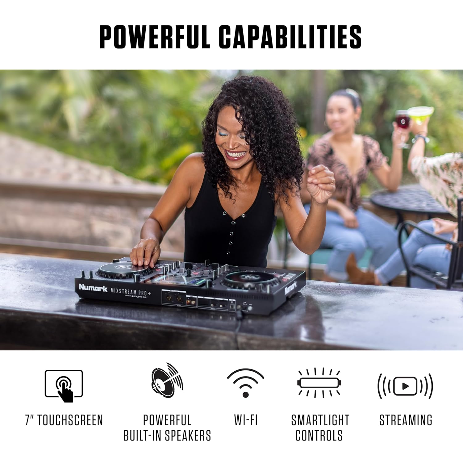 Numark Mixstream Pro + Standalone Streaming DJ Controller with Amazon