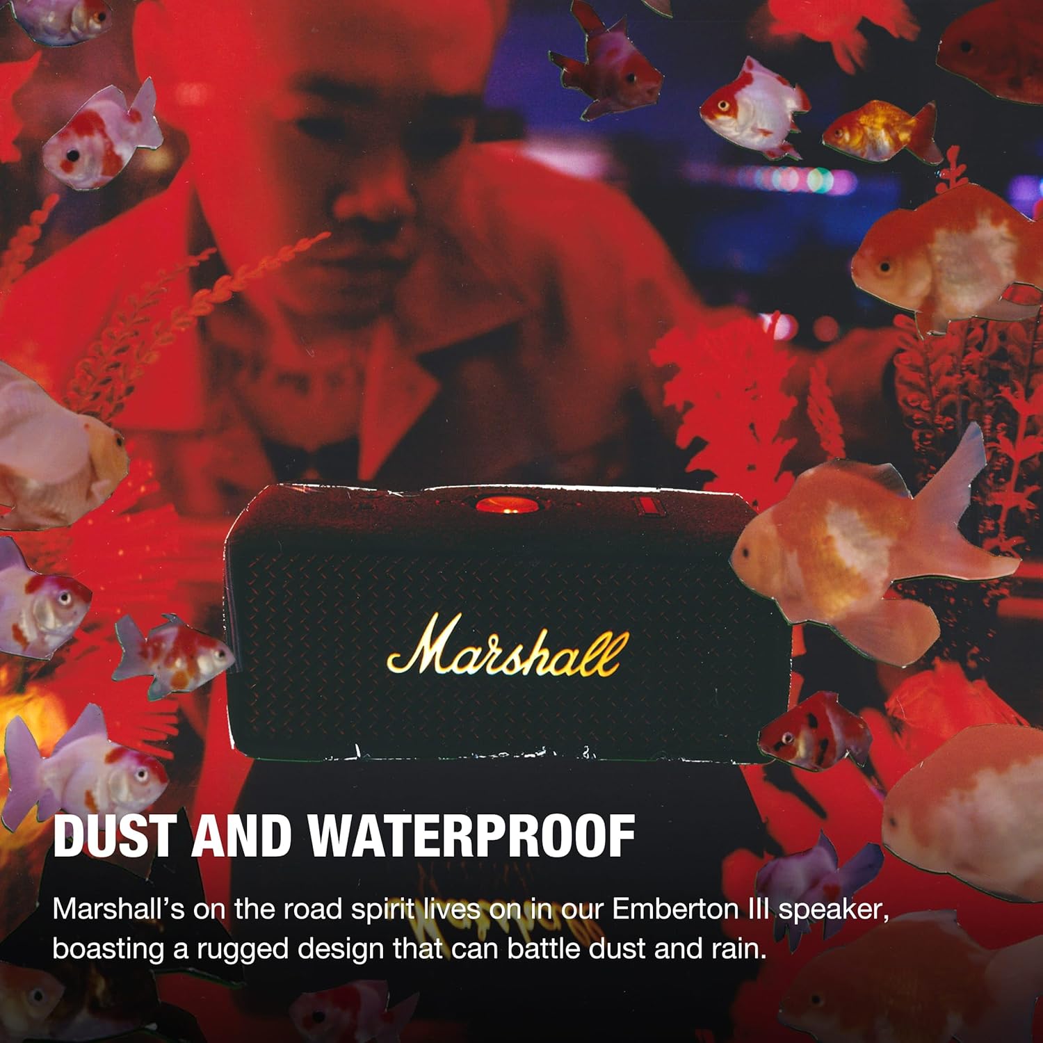 Marshall Emberton III Compact Portable Bluetooth Speaker with 32+ Hours of Playtime, (360° Sound), Dust & Waterproof (IP67)