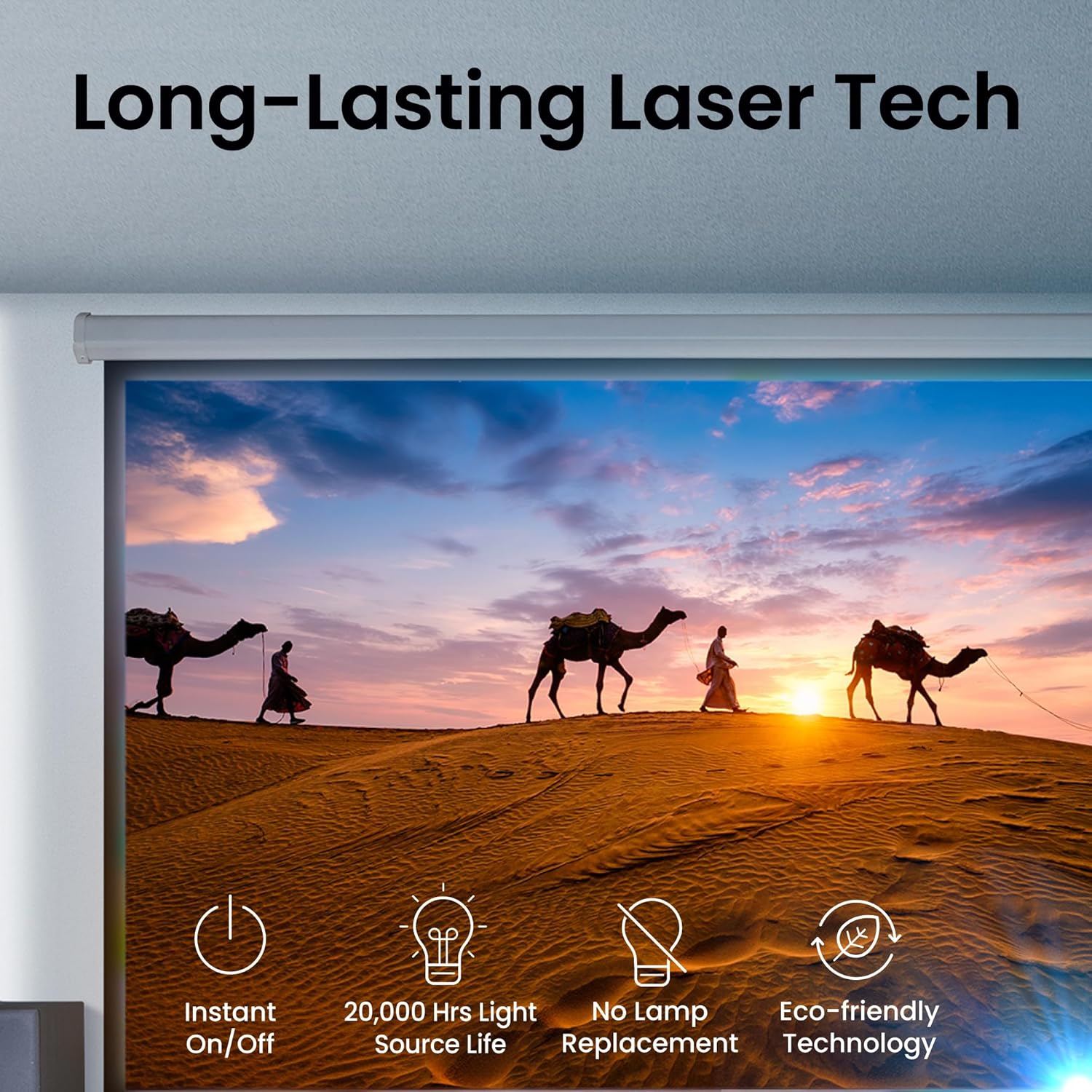BenQ TK710STi 4K HDR Laser 3200 Lumens Movie and Gaming Short Throw Projector with 4ms Response Time