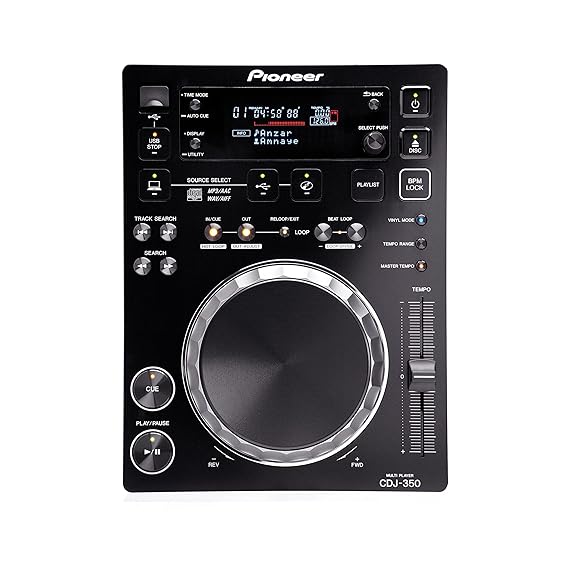 Pioneer CDJ 350 Compact DJ Multi Player With Disc Drive (Black)