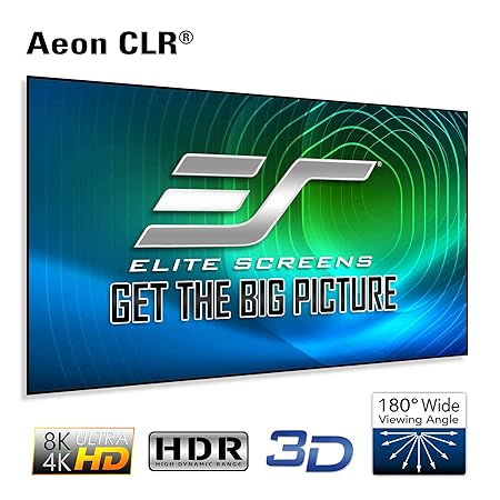 Elite AR100H-CLR Aeon CLR Series, 100" 16:9, Edge Free ALR Fixed Frame, Ultra Short Throw, Ceiling Light Rejecting