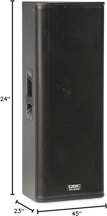 QSC KW153 1000W 3-way Powered Speaker 15 "HF  6.5" Mid-frequency Driver, and 1.75" HF- Each