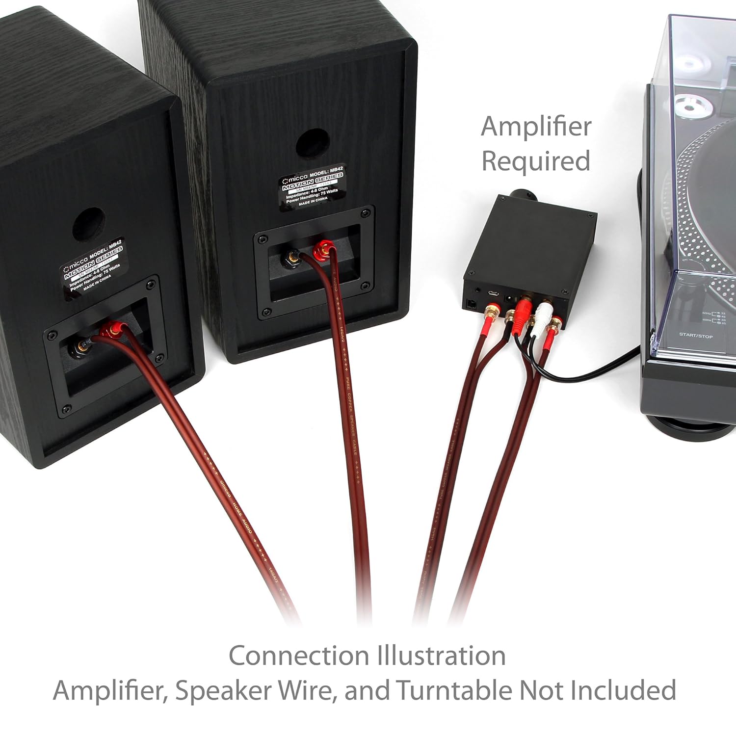 Micca MB42 4" Passive Bookshelf Speakers - Pair