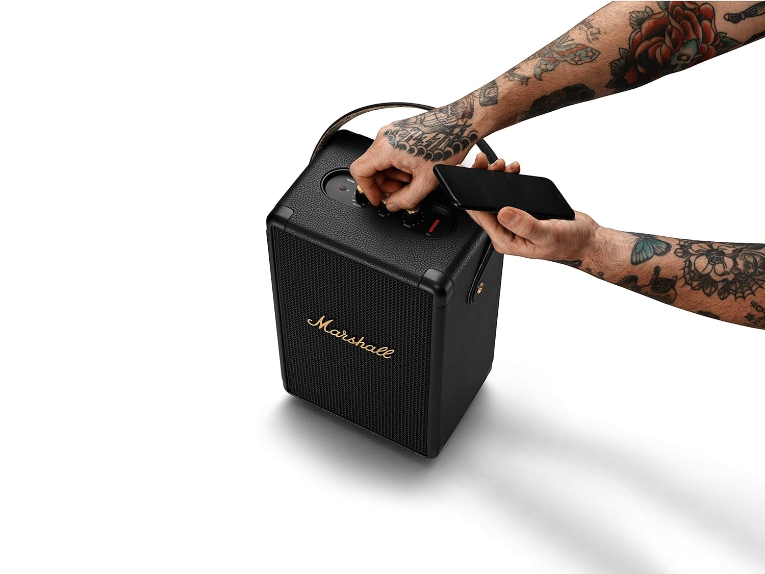 Marshall Tufton 80W Wireless Bluetooth Portable Speaker with 20+ Hours of Playtime,Built with a Rugged, Roadworthy Design and IPX2 Water Resistance,