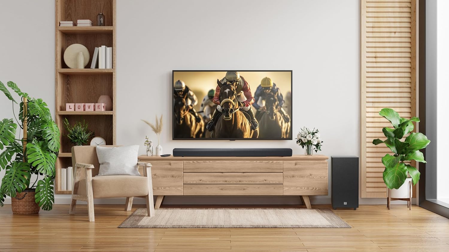 JBL Cinema SB590 Deep Bass, Dolby Atmos Soundbar with Wireless Subwoofer