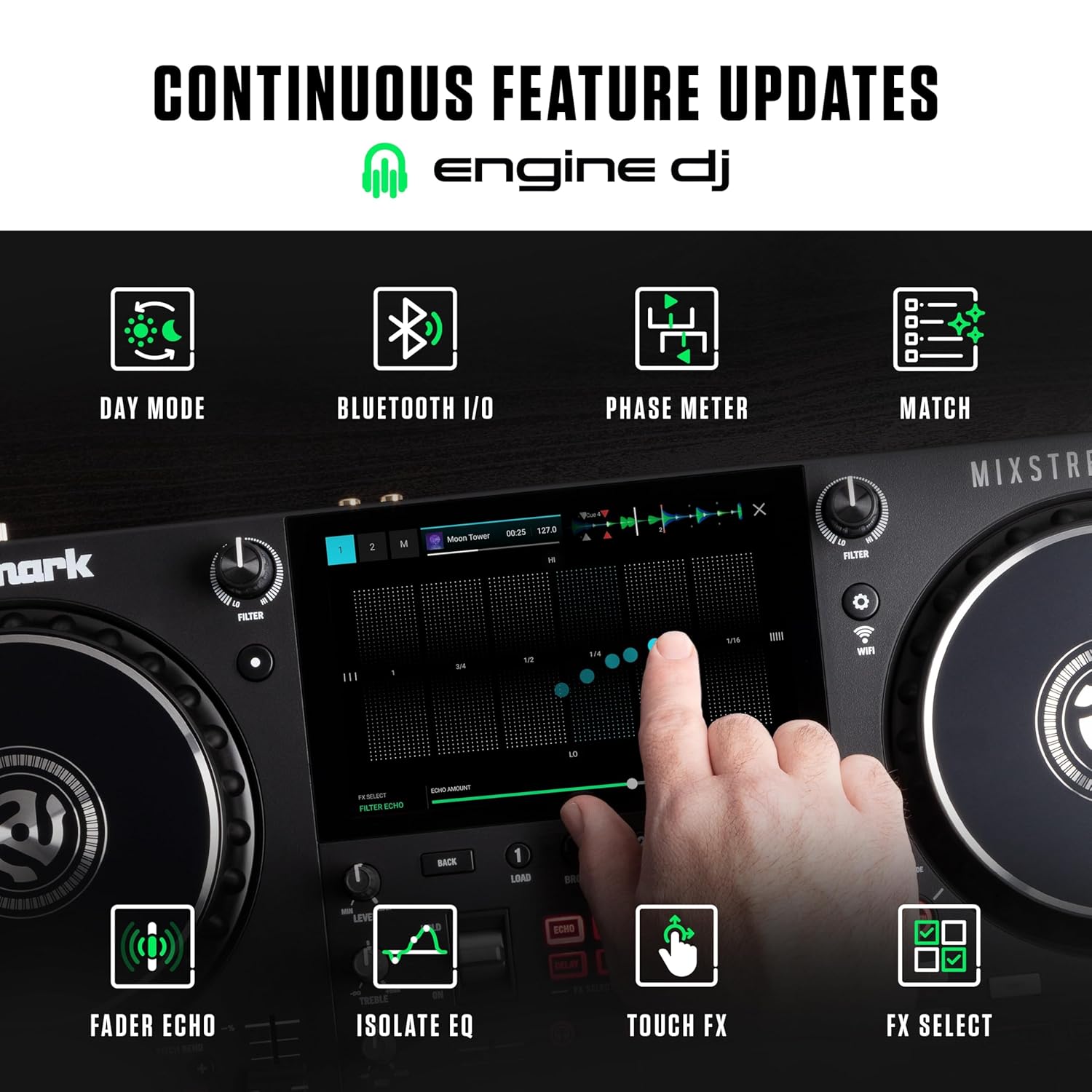 Numark Mixstream Pro + Standalone Streaming DJ Controller with Amazon Music