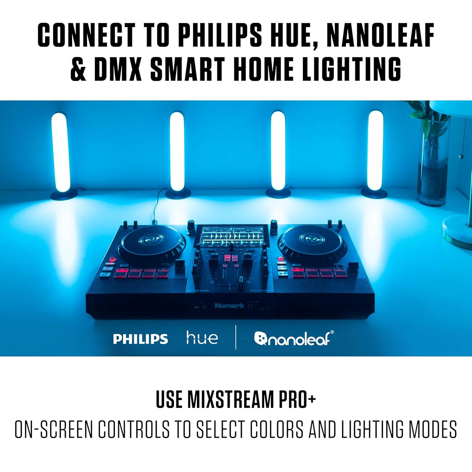 Numark Mixstream Pro + Standalone Streaming DJ Controller with Amazon