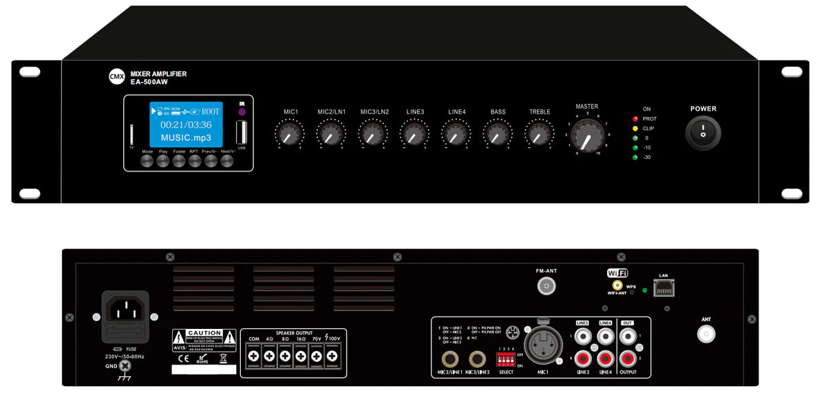 CMX EA-60AW Wi-Fi Internet Streaming Amplifier with USB/SD/FM/Bluetooth