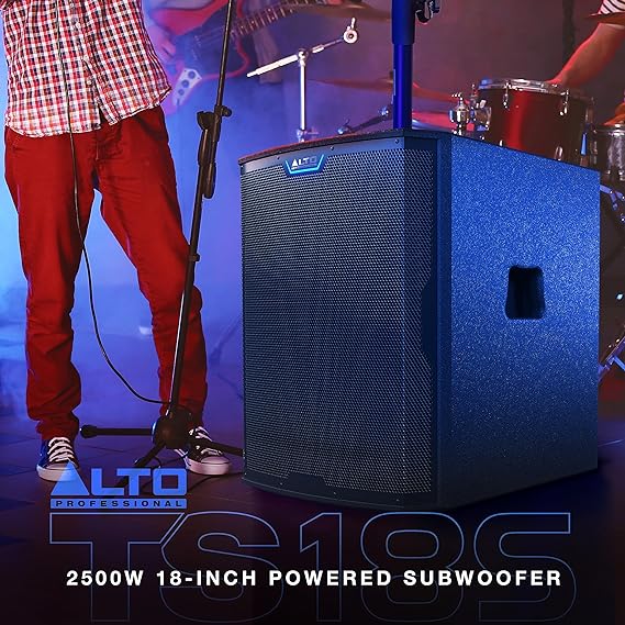 Alto Professional TS18S 2500W 18" Subwoofer, Powered PA With 8 DSP Modes, Easy Setup - Each