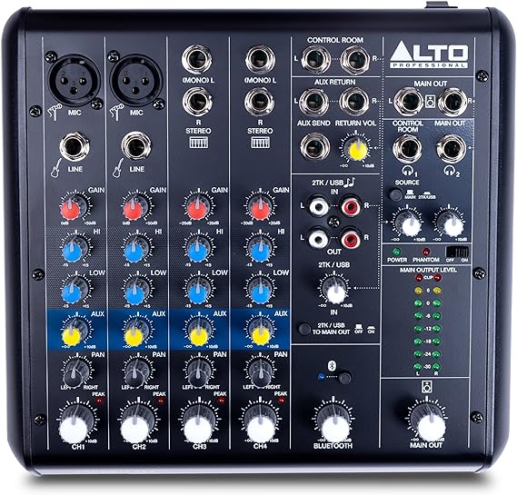 Alto Professional TRUEMIX600 6-Channel Compact Mixer with USB and Bluetooth - Each