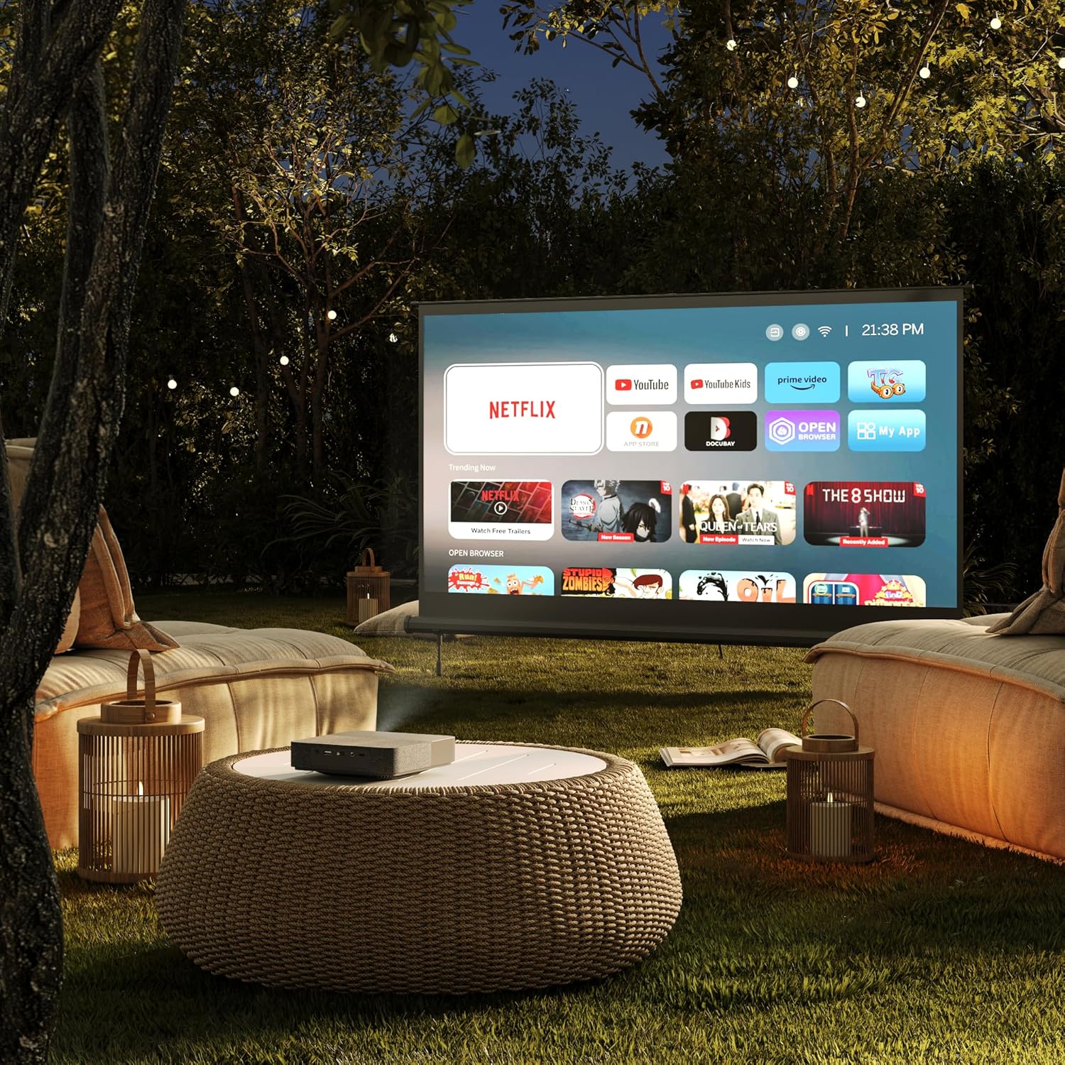 Loewe We. Beam Portable Laser Projector, Full HD, ALPD Laser, Dolby Audio, Mini Projector, Projector, High Contrast - Audiomaxx India