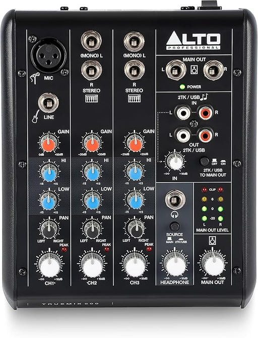 Alto Professional TRUEMIX500 5-Channel Analog Mixer with USB - Each