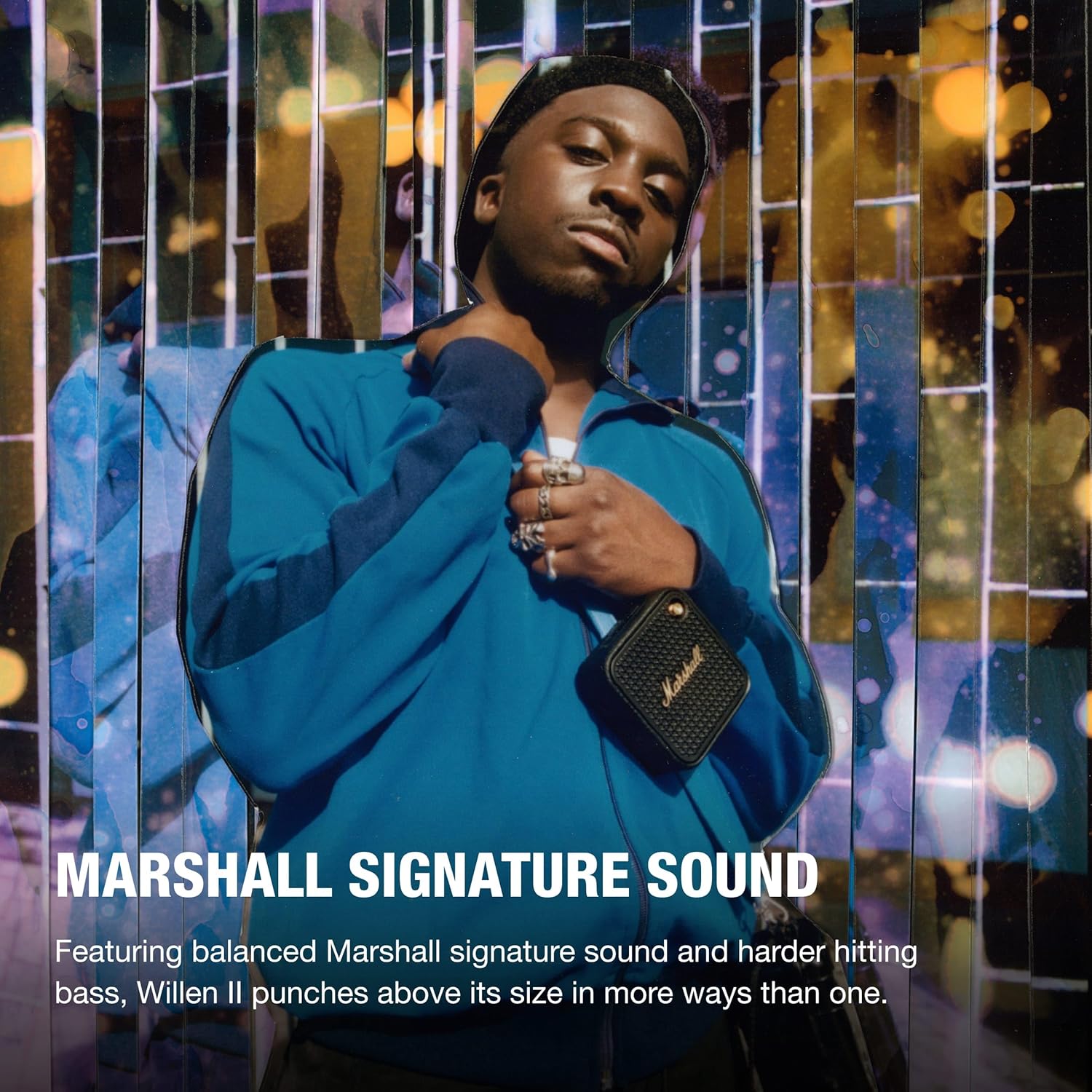 Marshall Willen II Portable Bluetooth Speaker with 17+ Hours of Portable Playtime, Dust & Waterproof (IP67)