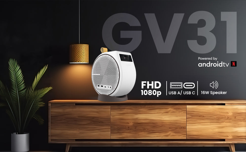 BenQ GV31 1080P LED Portable Smart Projector with Rotating Angle Projection - Each