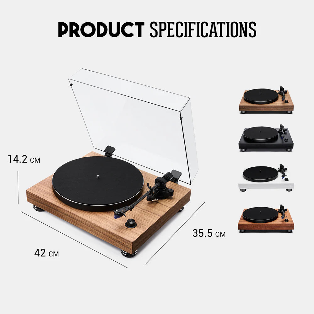 Argon Audio TT-4 MK2 Belt Drive Turntable with Ortofon 2M Blue Cartridge, ATS Stabilization and Dampened Platter for Reference-Level Vinyl Playback and Superior Analog Sound Performance - Audiomaxx India
