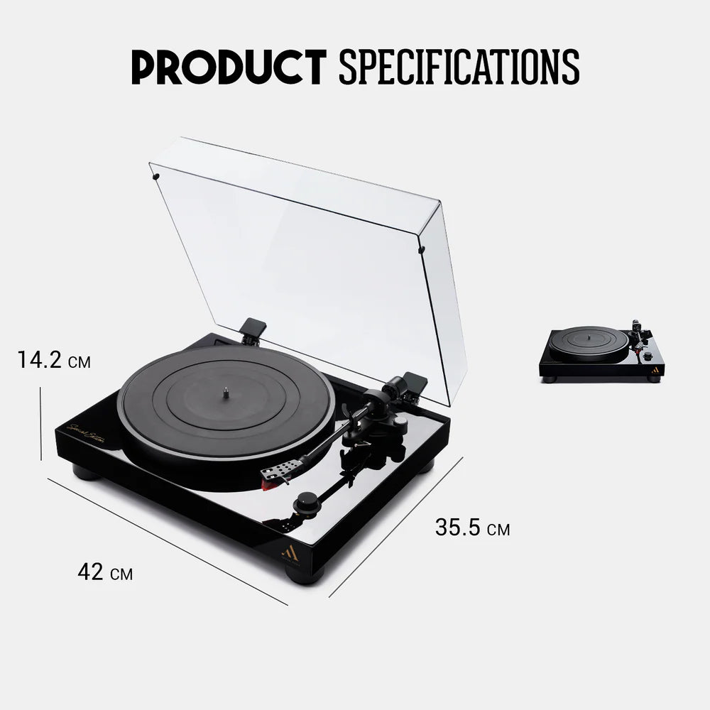Argon Audio TT-4 Special Edition Belt Drive Turntable with Ortofon 2M Bronze Cartridge, ATS Stabilization and Dampened Platter for Reference-Class Vinyl Playback and Ultimate Analog Sound Performance - Audiomaxx India