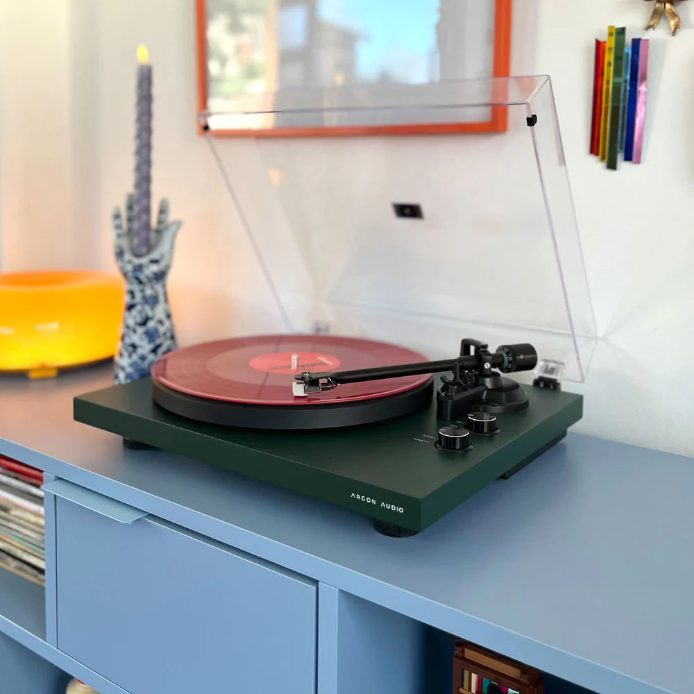 Argon Audio TT MK2 Belt Drive Turntable with Audio-Technica AT3600L Cartridge for Smooth Vinyl Playback and High-Quality Analog Sound Performance - Audiomaxx India