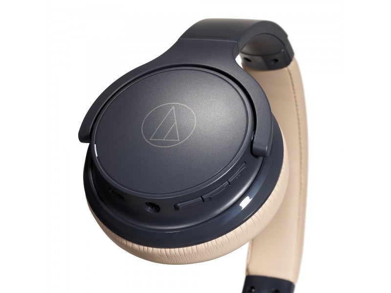 Audio-Technica - ATH-S220BT Wireless Headphones - Navy Beige