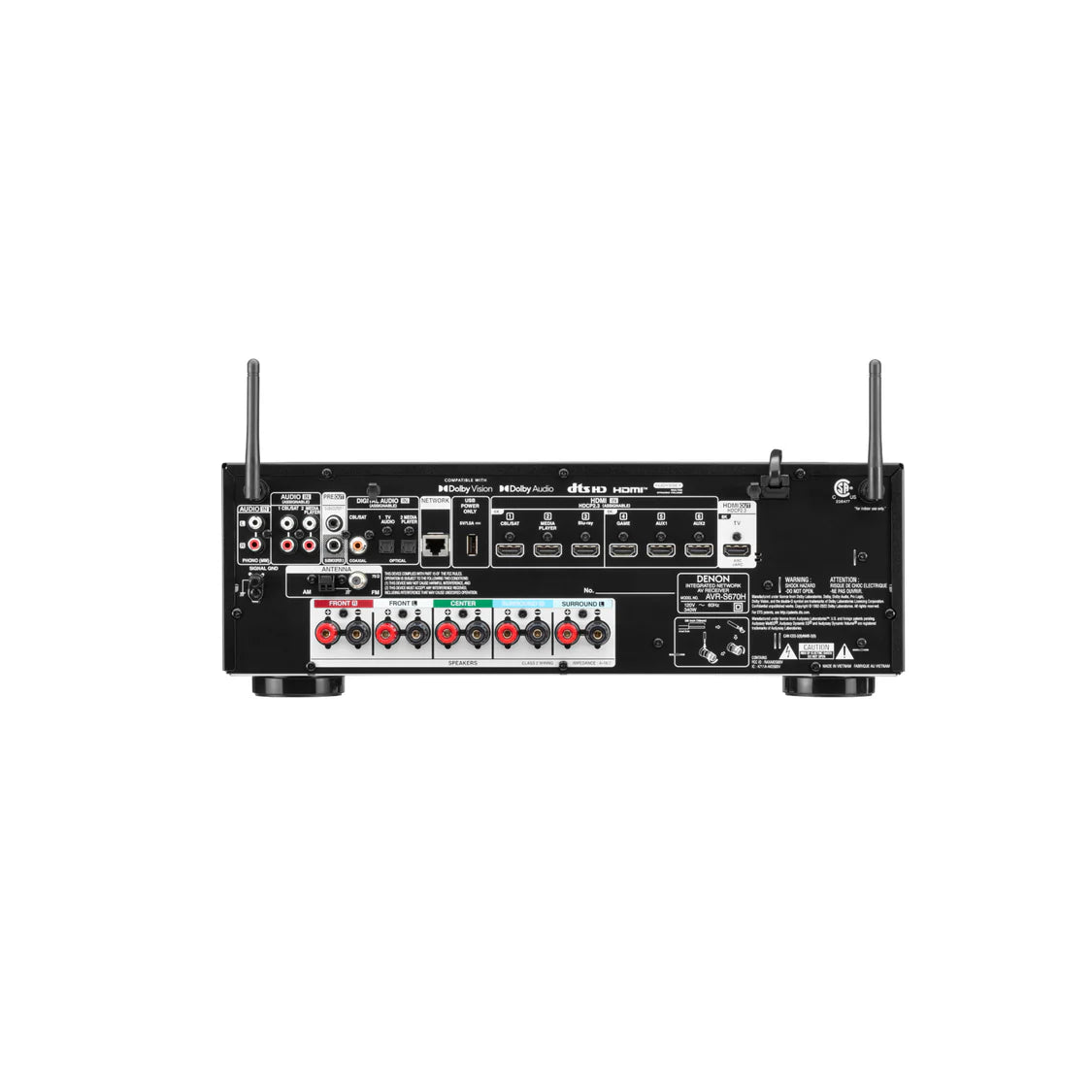 Denon AVR-S670H - 5.2 Channel Network 8K AV Receiver - Each