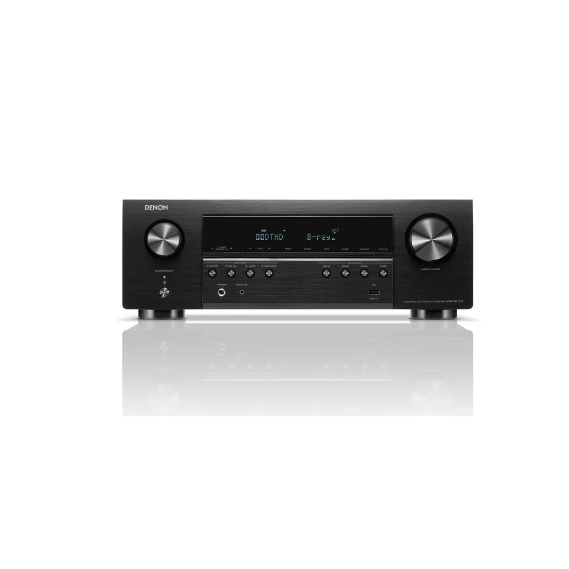 Denon AVR-S670H - 5.2 Channel Network 8K AV Receiver - Each