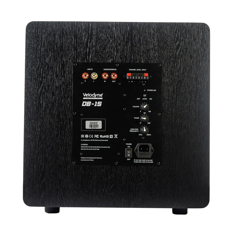 Velodyne DB-15 Powered Subwoofer with 15” Driver, 450W RMS Class-D Amplifier & DSP-Controlled Deep Bass - Audiomaxx India