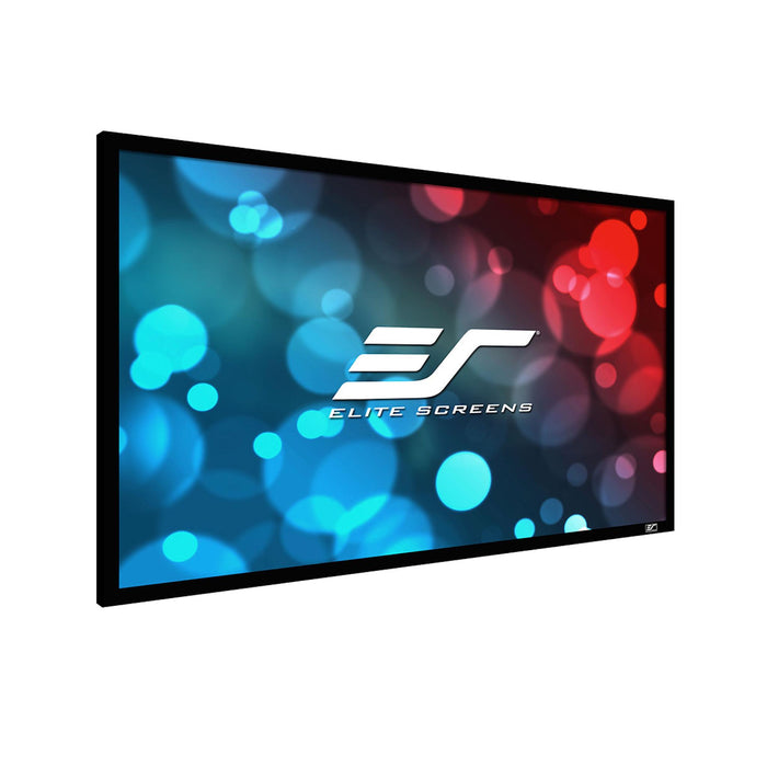 Elite ER92WH1-A1080P4K - 92" Sable Frame Acoustic Pro Full HD Fixed Transparent Perforated Projector Screen - (16:9)