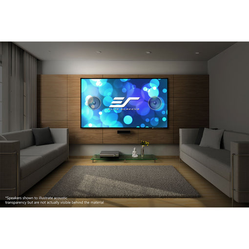 Elite AR92H2-A1080P4K - 92 " Edge Free Cine Acoustic Pro 1080P Full HD Fixed Transparent Perforated Projection Screen - (16:9)