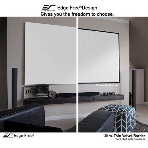 Elite AR92WH2 Aeon Series 92 diag. (45x79.9) - HDTV [16:9] - CineWhite - 1.1 Gain Fixed Frame Home Theatre Projection Screen- Each