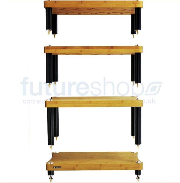 Athena Hi-Fi Equipment Rack Premium Maple Wood & Stainless Steel Audiophile Rack, Capacity: 50 Kg Per Shelf