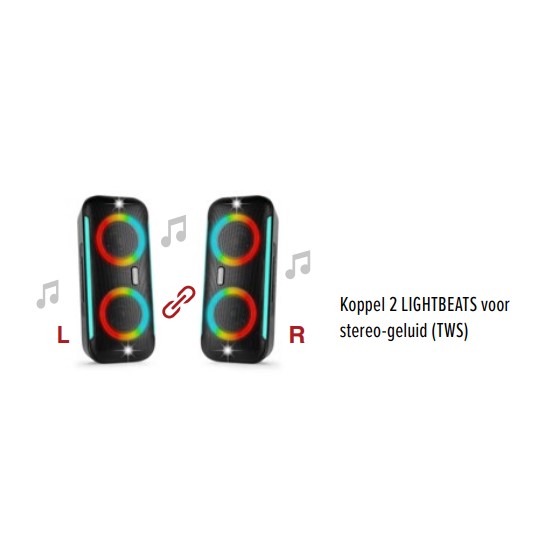 Artsound LIGHTBEATS M 40W Portable 2-Way Bluetooth Speaker