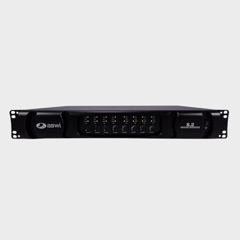 Urban Classic ASWI 8.2 Eight Channel Power Amplifier with 8 x 200W Output at 8 Ohms for Large-Scale Multi-Zone Audio Systems