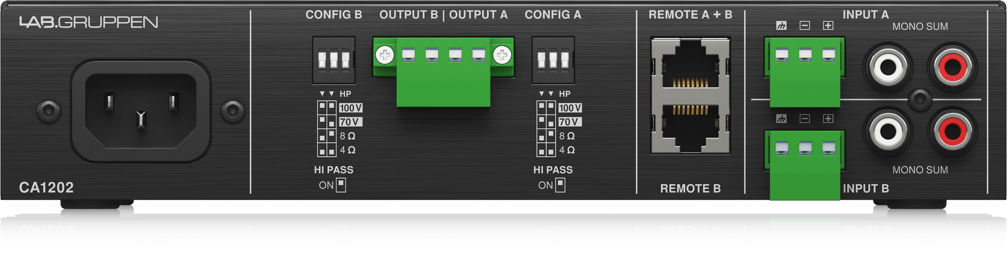 LAB.Gruppen CA1202  2 x 120W Commercial Amplifier with Energy Star Certification - Each