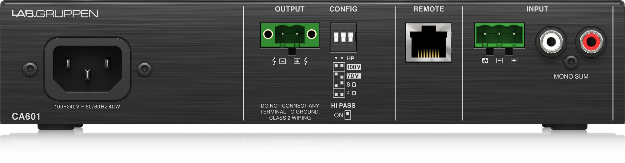 LAB.Gruppen CA601 60W Power Commercial Amplifier with Energy Star Certification - Each