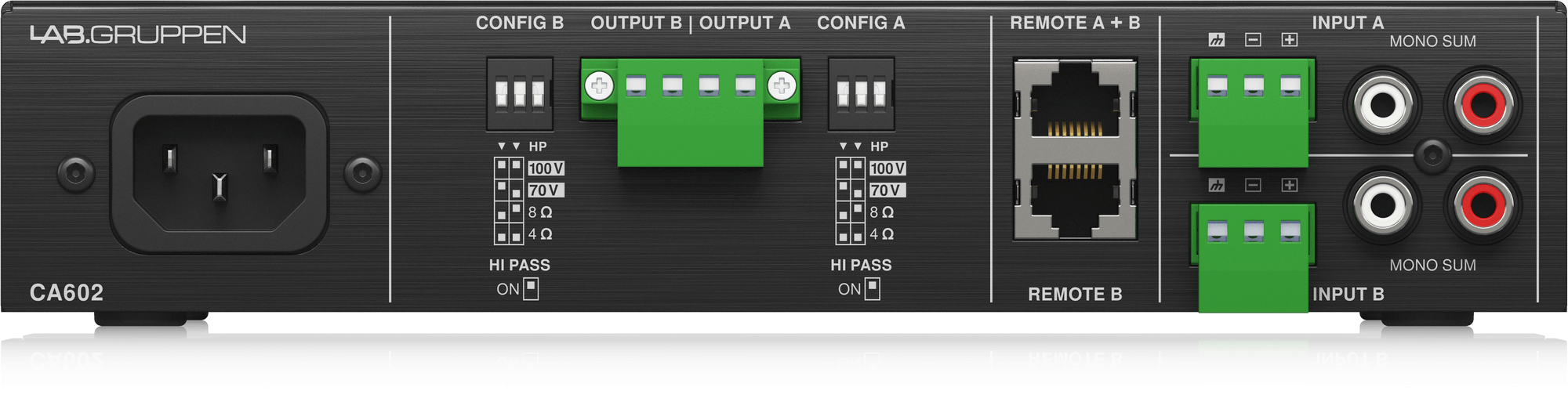 LAB.Gruppen CA602  2 x 60W Commercial Amplifier with Energy Star Certification - Each