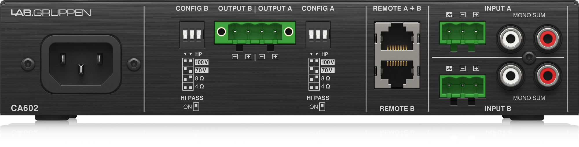LAB.Gruppen CA602  2 x 60W Commercial Amplifier with Energy Star Certification - Each