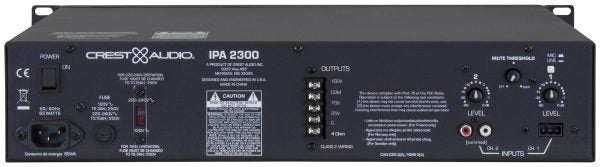 Crest Audio IPA2300 230EB Commercial Mixer Amplifier with 100V / 70V Line Output (300W Class-D) - Audiomaxx India