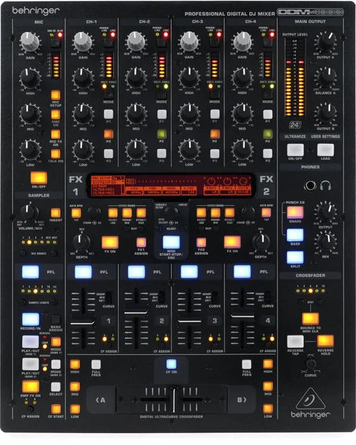 Behringer DIGITAL PRO MIXER DDM4000 Ultimate 5-Channel Digital DJ Mixer with Sampler, 4 FX Sections, Dual BPM Counters and MIDI