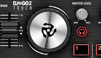 Numark DJ2GO2 TOUCH Pocket DJ Controller with Capacitive Touch Jog Wheels
