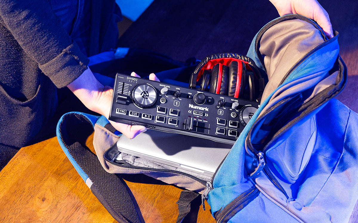 Numark DJ2GO2 TOUCH Pocket DJ Controller with Capacitive Touch Jog Wheels