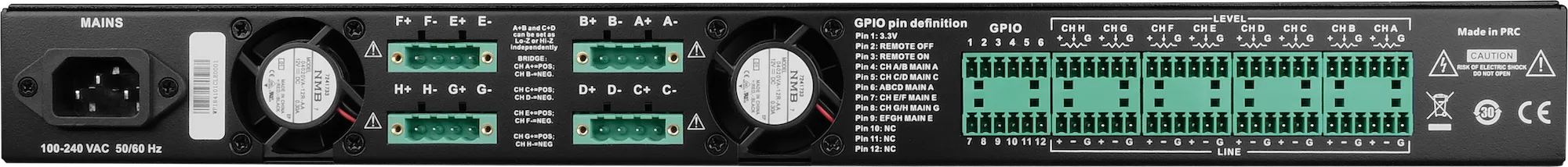 Wharfedale Pro DP-8015i  8-Channel Power Amplifier – Perfect for Fixed Installation