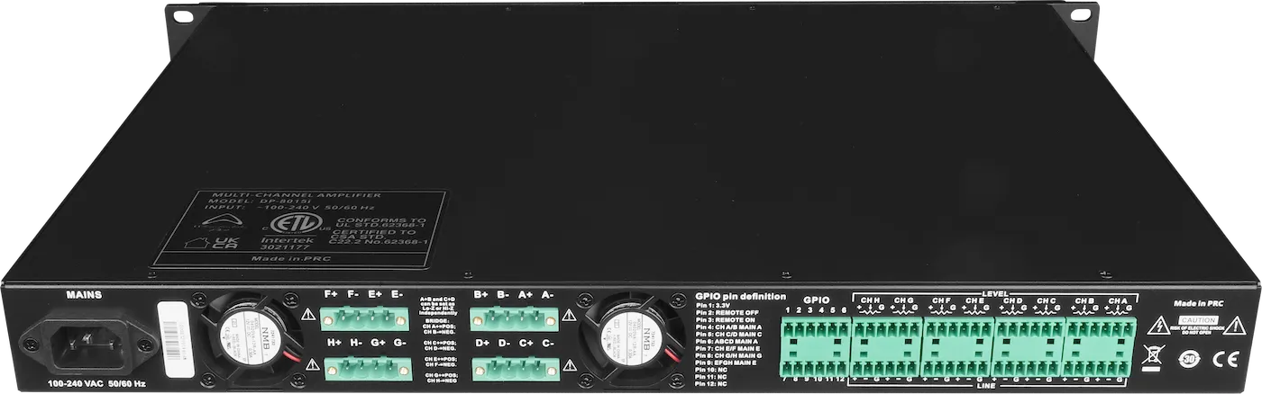 Wharfedale Pro DP-8015i  8-Channel Power Amplifier – Perfect for Fixed Installation