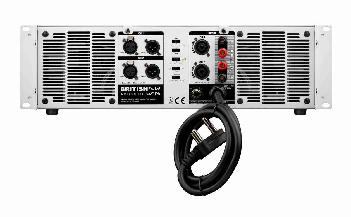 British Acoustics TK-9000 High‑Performance Power Amplifier 2200W @ 4Ω
