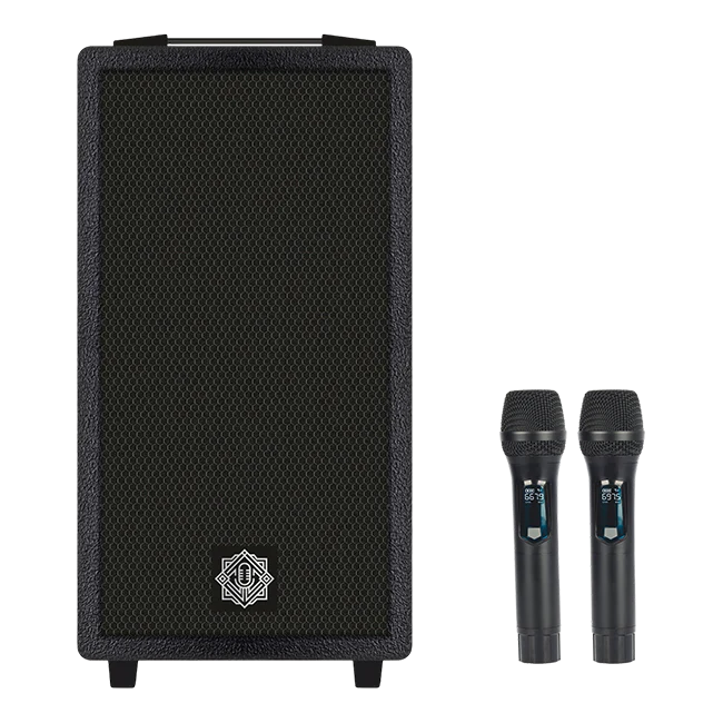 Digimore DT-80X Duo Boom Dual 8-Inch Trolley Speaker with Dual Wireless Microphones