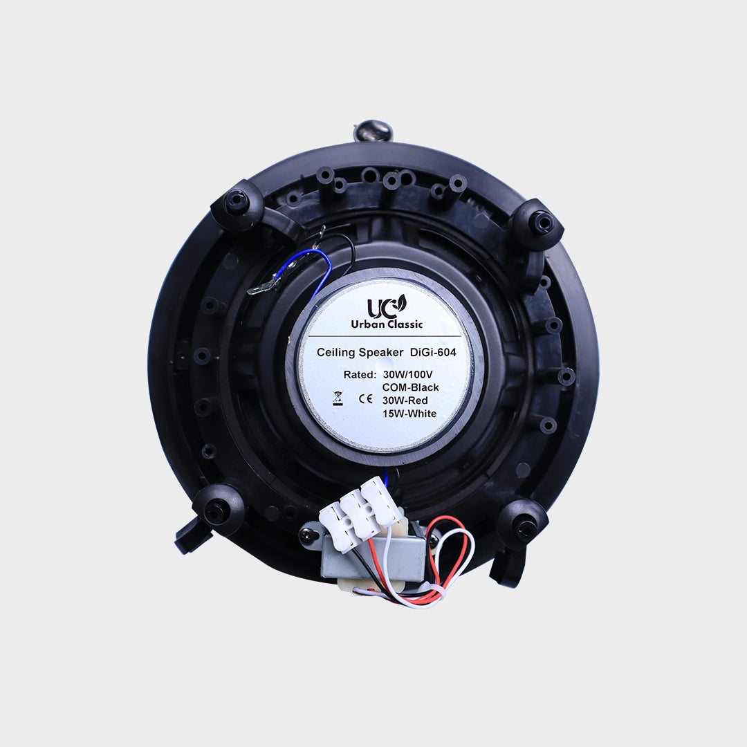 Urban Classic DIGI 604 6-Inch 2-Way Coaxial Ceiling Speaker with Multi-Tap Transformer for Clear and Wide Audio Coverage in Commercial and Residential Sound Systems - Audiomaxx India