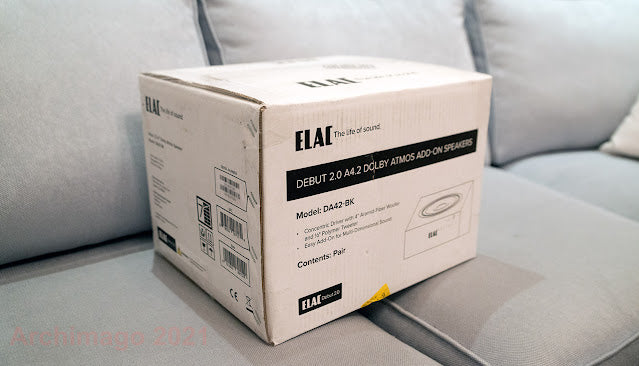 Elac Debut A4.2 Ch. Satellite Surround Dolby Atmos Module Speaker Pair - Black