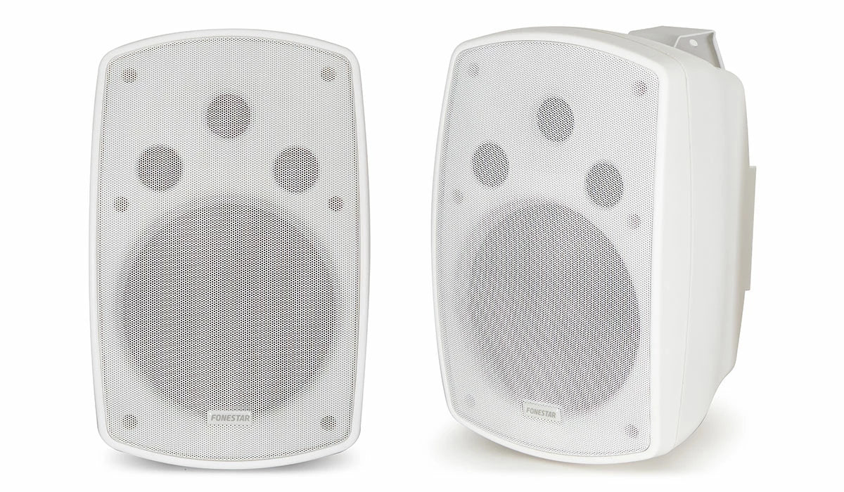 Fonestar ELIPSE-8BT 100 V Line Transformer, Low Impedance Surface Speaker- White Pair